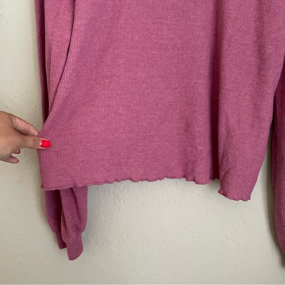 BB Dakota Nordstrom Ribbed Crew Neck Long Sleeve Top - Picture 3 of 6